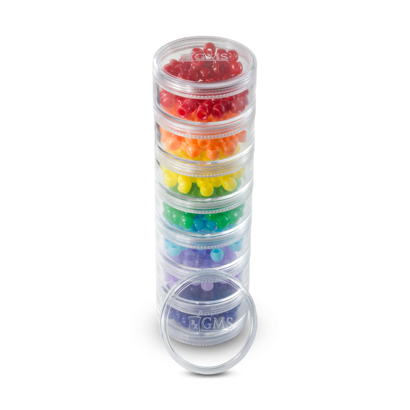 GMS Group Medical Supply, LLC 7 Day Medicine Pill Organizer - Stackable Pill Box - Fits Small Tablets & Vitamin Supplements - Keep Your Daily & Weekly Medicine Organized in One Place - Medium - Clear Medium (Pack of 1)