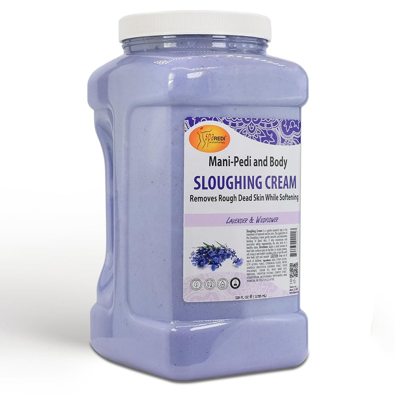 [Australia] - SPA REDI - Foot Cream, Sloughing Lotion, Lavender and Wildflower 128 Oz - Pedicure Massage Foot Care for Dry Cracked Feet, Scrub Gently, Exfoliating 128 Fl Oz (Pack of 1) 