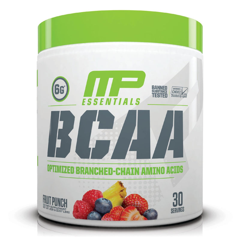 [Australia] - MusclePharm Essentials BCAA Powder, Pre & Post Workout Recovery Drink, Supports Muscle Recovery & Energy, Essential Amino Acids, 30 Serv, Fruit Punch 