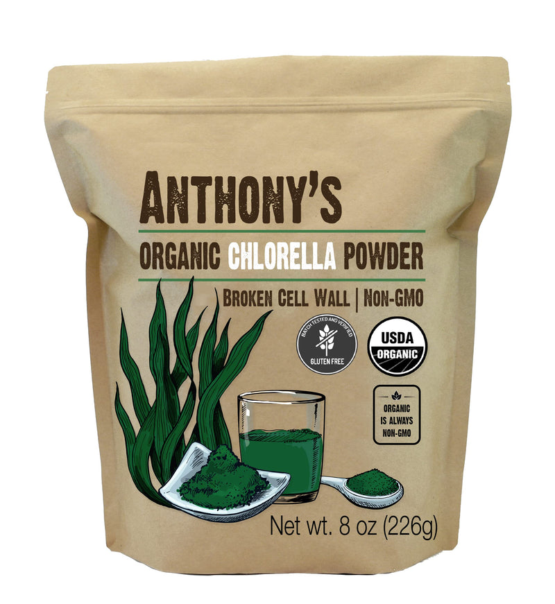 [Australia] - Anthony's Organic Chlorella Powder, 8 oz, Non GMO, Gluten Free, Broken Cell Wall 
