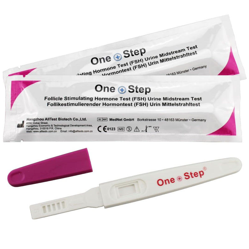 One Step Female Fertility Test Midstream, 2 Test Pack, Peri Menopausal, Menopause Testing Kit, Home Urine FSH Test