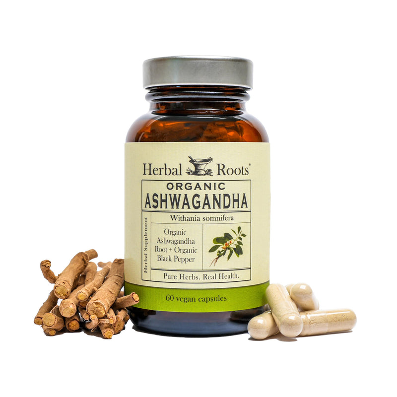 [Australia] - Herbal Roots Ashwagandha Capsules | Extra Strength 1,000mg per Serving | Ayurvedic for Overall Health for Men and Women | 60 Vegan Capsules 