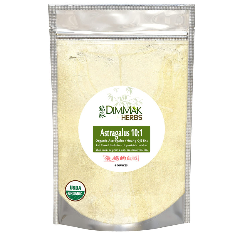 [Australia] - Organic Astragalus 10:1 Extract Powder | Huang Qi Concentrate Granules | Lab Tested, USDA Organic 4oz / 112g by Dimmak Herbs 