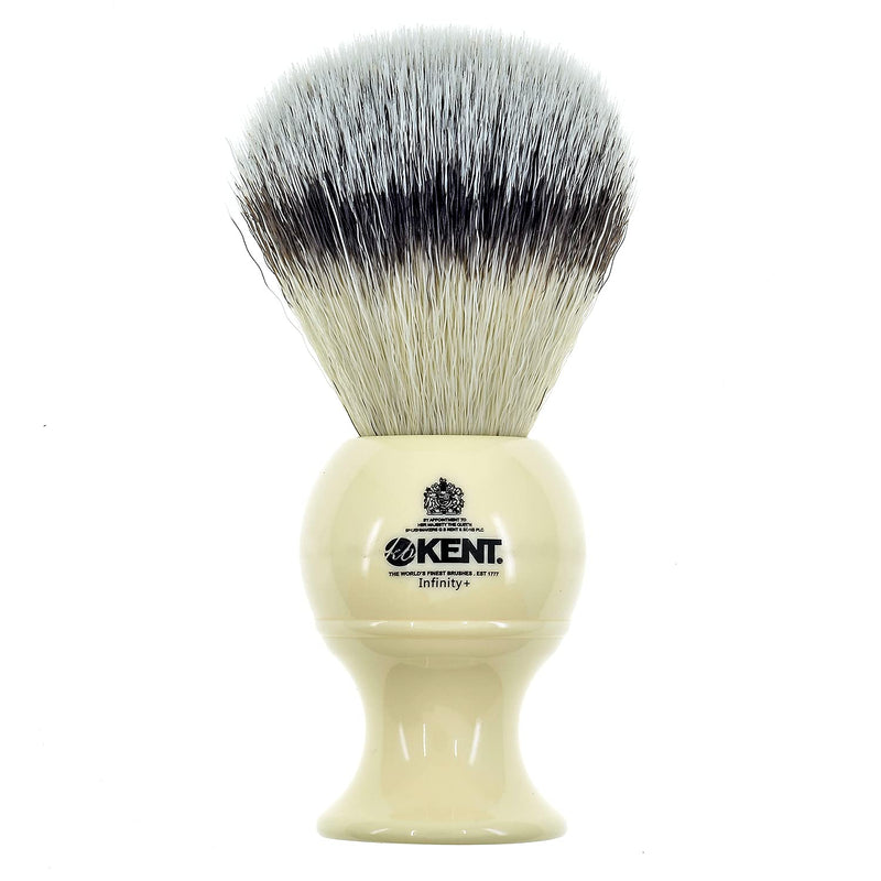 [Australia] - Kent Infinity Plus Shaving Brush with Ultra-Soft Silvertext Synthetic Badger Brush - Perfect Lather and Shaving Brush made for Shave Cream and Shaving Soap - Kent Luxury Shaving Since 1777 INF Plus 