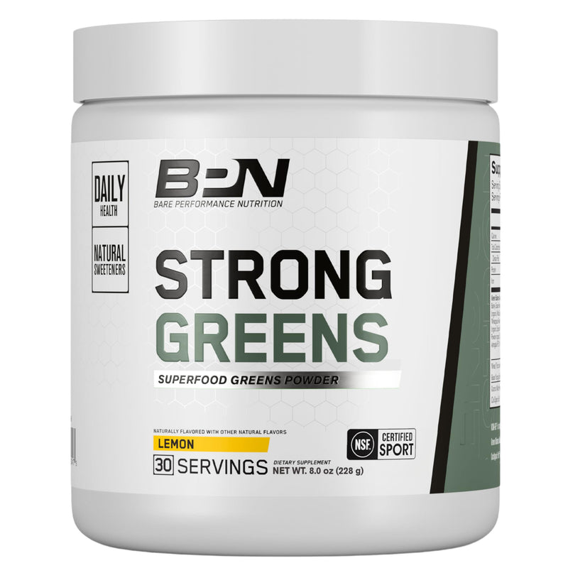 [Australia] - BARE PERFORMANCE NUTRITION, BPN Strong Greens Superfood Powder, Lemon, 30 Servings 7.8 Ounce (Pack of 1) 