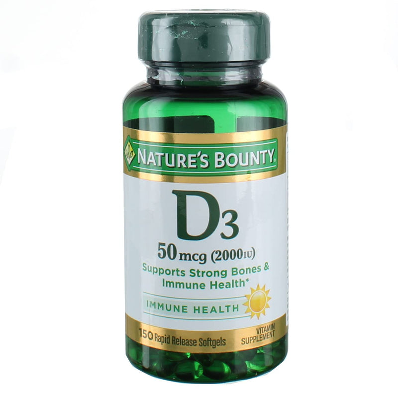 Nature's Bounty D3-2000 IU Super Strength - 150 Softgels, Pack of 6 150 Count (Pack of 6)