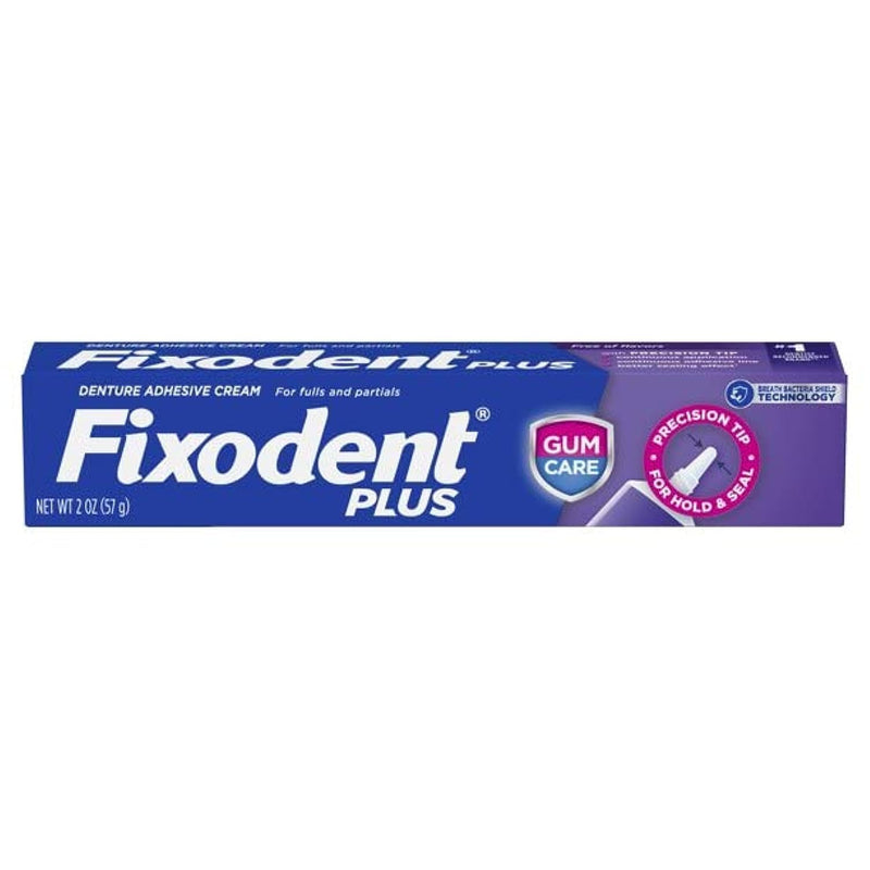 [Australia] - Fixodent Plus Denture Adhesive Cream Gum Care - 2 oz, Pack of 6 