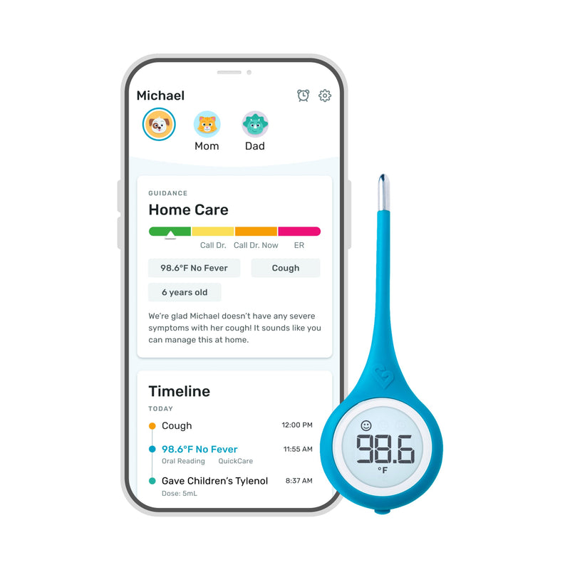 [Australia] - Kinsa Smart,Fever, Digital Medical Baby, Kid and Adult Termometro - Accurate, Fast, FDA Cleared Thermometer for Oral, Armpit or Rectal Temperature Reading - QuickCare Original version 