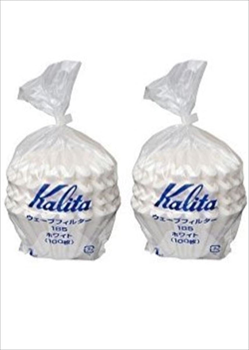 [Australia] - Twin Pack Kalita 22212 Wave Filters, 185, Pack of 200 total, White (Japan Import) 