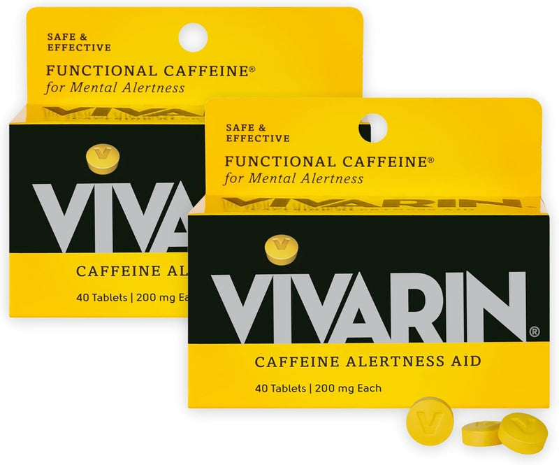 [Australia] - Vivarin, Caffeine Pills, 200mg Caffeine per Dose, Safely and Effectively Helps You Stay Awake, No Sugar, Calories or Hidden Ingredients, Energy Supplement, 40 Tablets - 2 Count 20 Count (Pack of 2) 