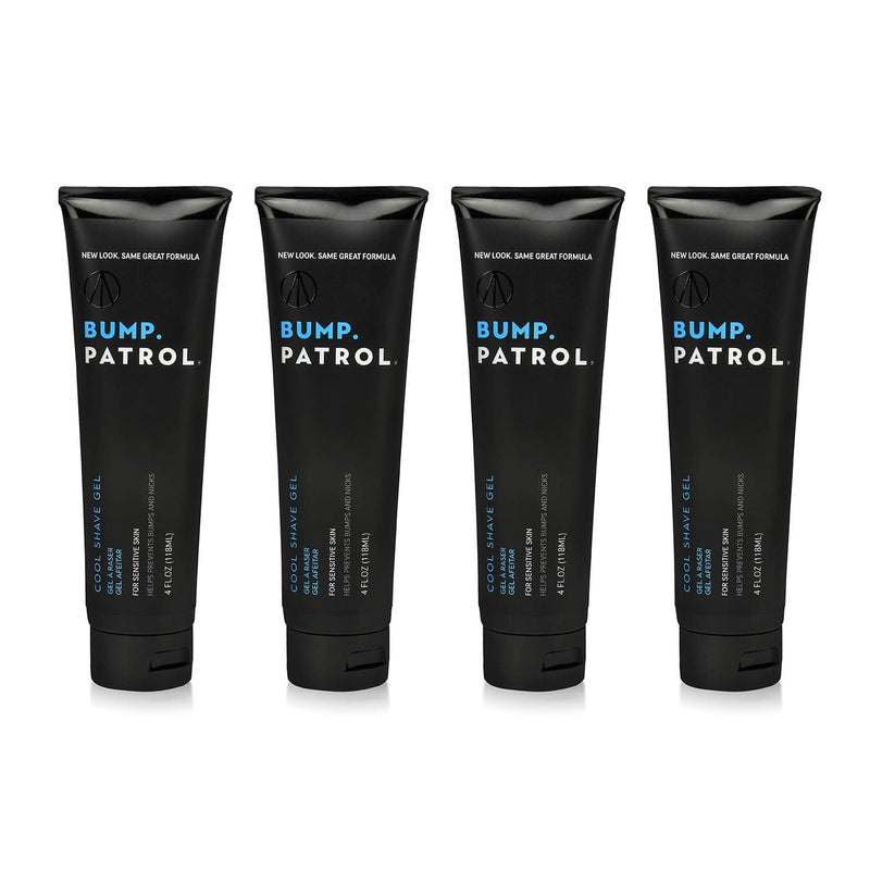 [Australia] - Bump Patrol Cool Shave Gel - Sensitive Clear Shaving Gel With Menthol Prevents Razor Burn, Bumps, Ingrown Hair - 4 Ounces 4 Pack 4 Fl Oz (Pack of 4) 