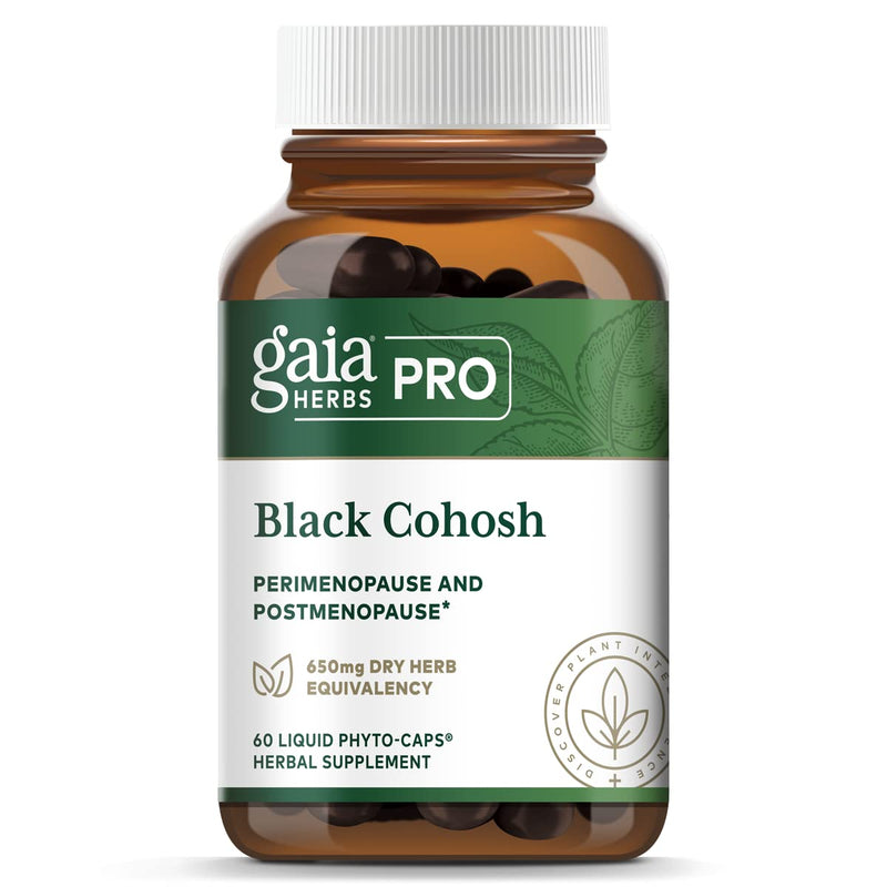 [Australia] - Gaia Herbs Pro Black Cohosh - Herbal Supplements for Menopause Support - Supports Hormone Balance for Women - with Black Cohosh - 60 Vegan Liquid Phyto-Capsules (60 Servings) 