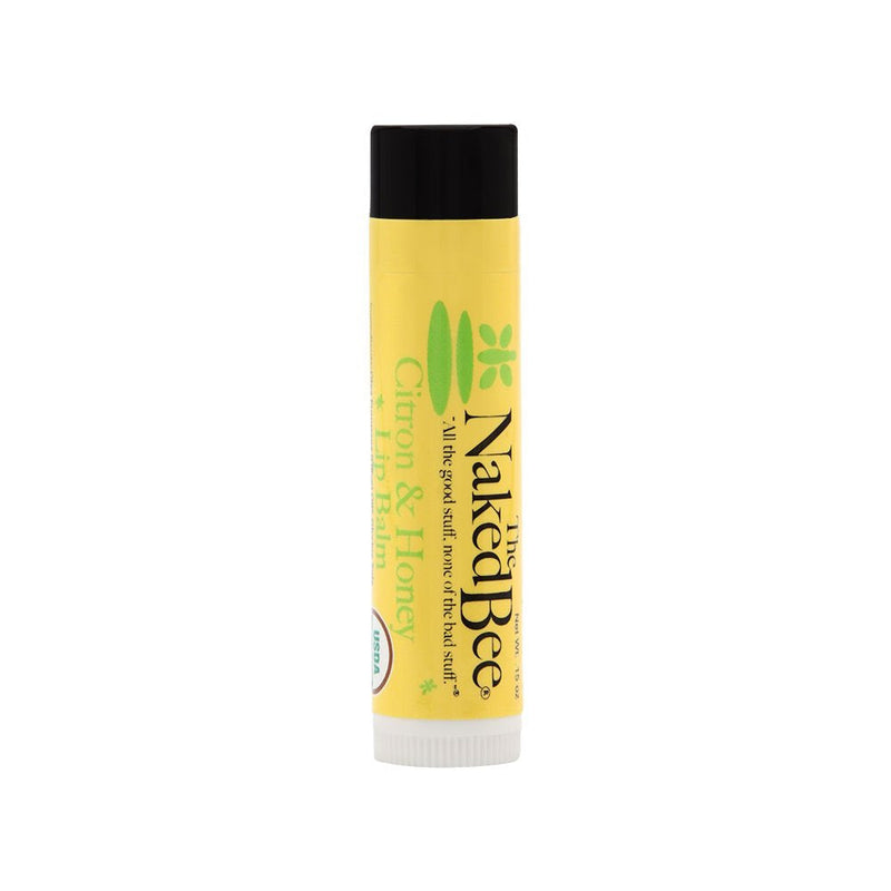 The Naked Bee Citron & Honey Lip Balm (.15oz) Moisturizing Lip Balm for Women with Vitamin E & Beeswax to Soothe, Hydrate & Nourish Chapped, Dry Lips - For Soft, Smooth & Healthy Lips 1 Pack (0.15 Ounce)
