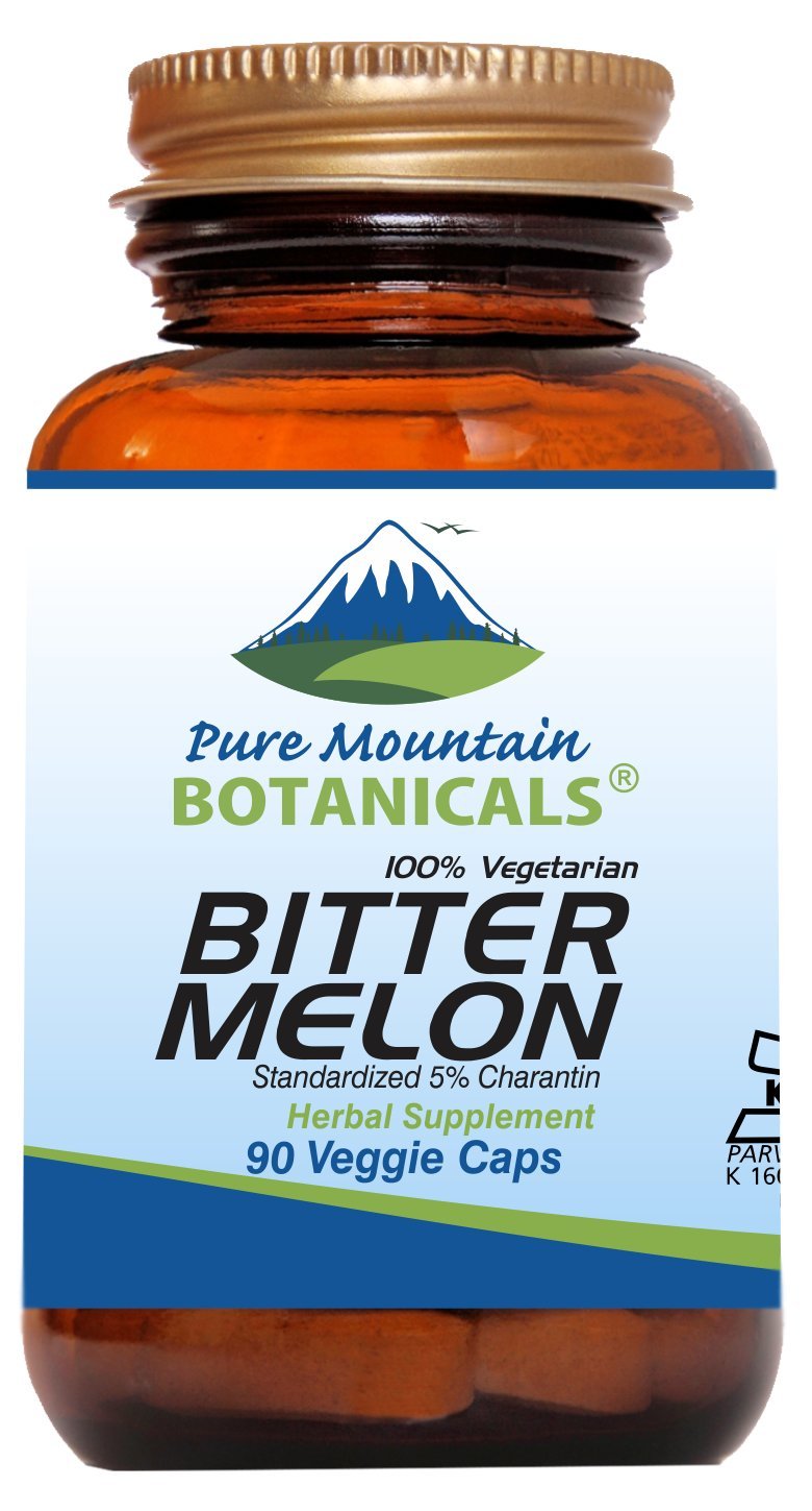 [Australia] - Pure Mountain Botanicals Bitter Melon Capsules - Kosher Vegan Caps with 500mg Bitter Melon Extract Supplement 