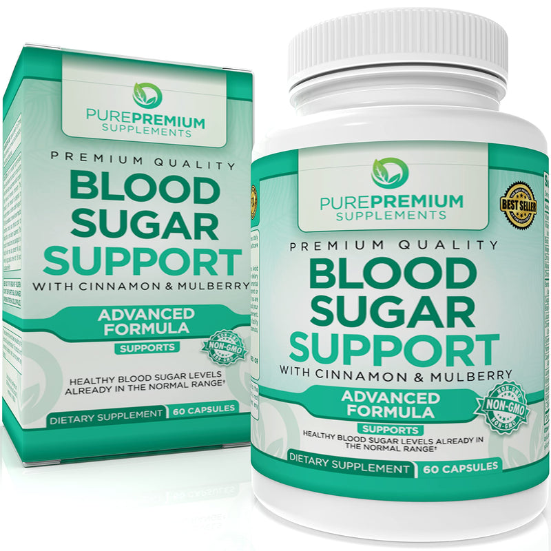 [Australia] - PurePremium Supplements - Advanced Formula to Support Normal Blood Sugar Levels with Cinnamon & Mulberry Extract - All Natural Herbal Health Support with Cinnamon - 2 Months Supply - 60 Capsules 1 Count (Pack of 60) 