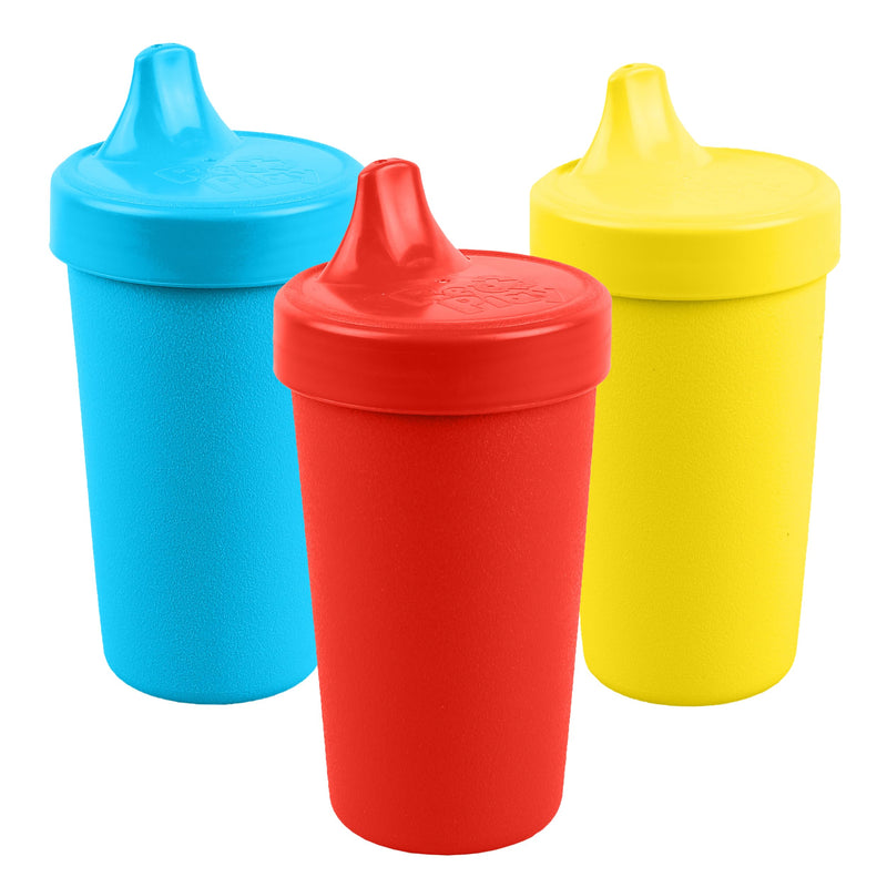 [Australia] - Re-Play Made in USA 10 Oz. Sippy Cups for Toddlers, Set of 3 - Reusable Spill Proof Cups for Kids, Dishwasher/Microwave Safe - Hard Spout Sippy Cups for Toddlers 3.13" x 6.25", Preschool 