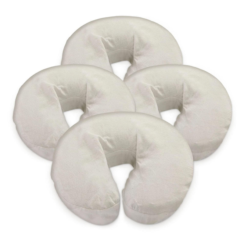 [Australia] - London Linens Pack of 4, Premium Extra Thick 100% Cotton Flannel Massage Tables Face Cradle Covers Cozies Fitted - Includes 4 pcs (Natural) Natural 