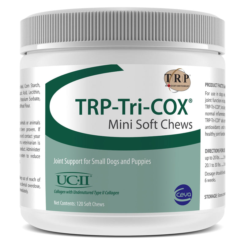 CEVA Animal Health TRP-Tri-COX Mini Soft Chews, Joint Support For Small Dogs & Puppies (120 Count) - PawsPlanet Australia