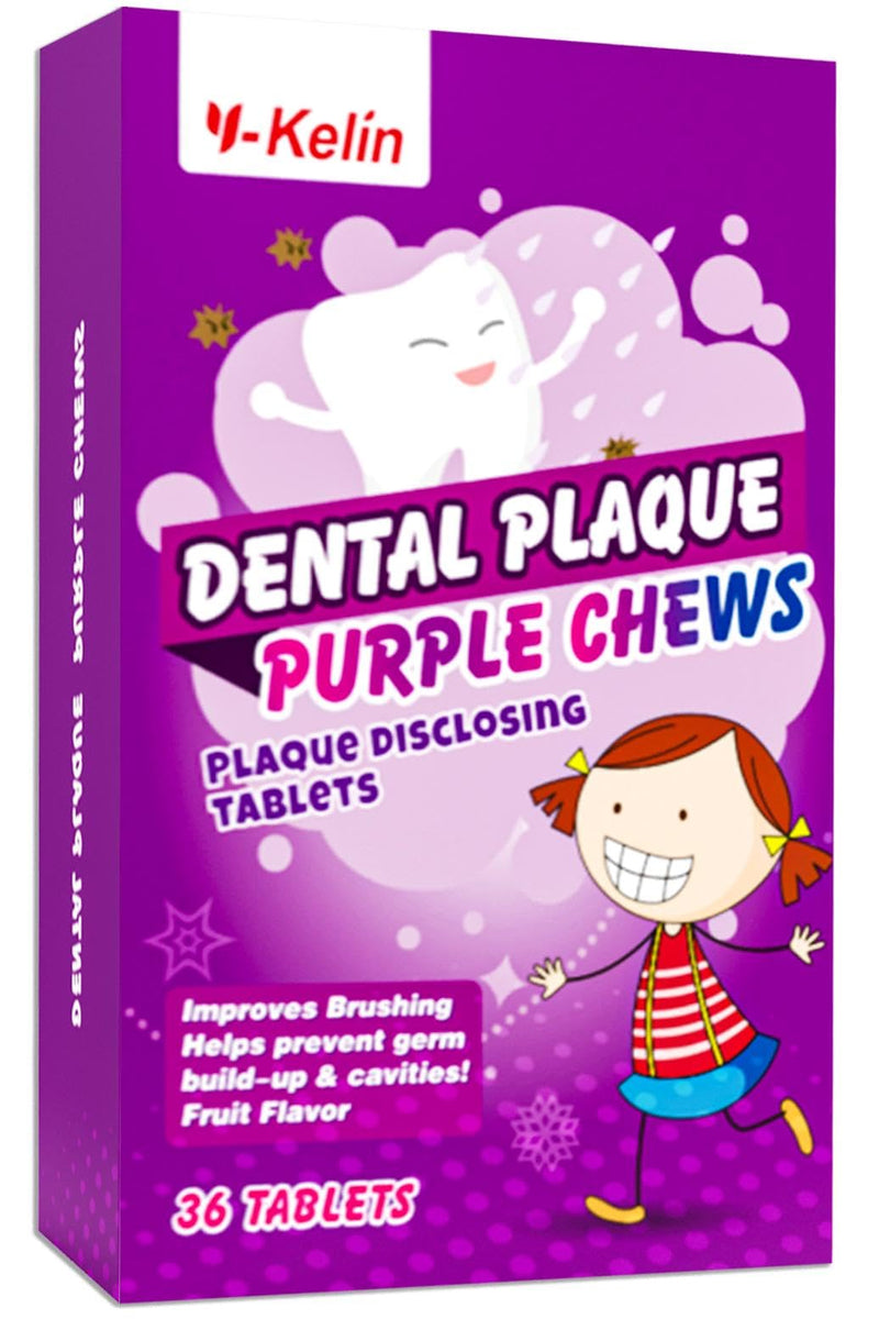 [Australia] - Dental Plaque Disclosing Tablets for Kids & Adults - Showing Plaque by Changing Color - Helps Teach Brushing Habits for Clean Teeth - 36 Count 1 Count (Pack of 36) 