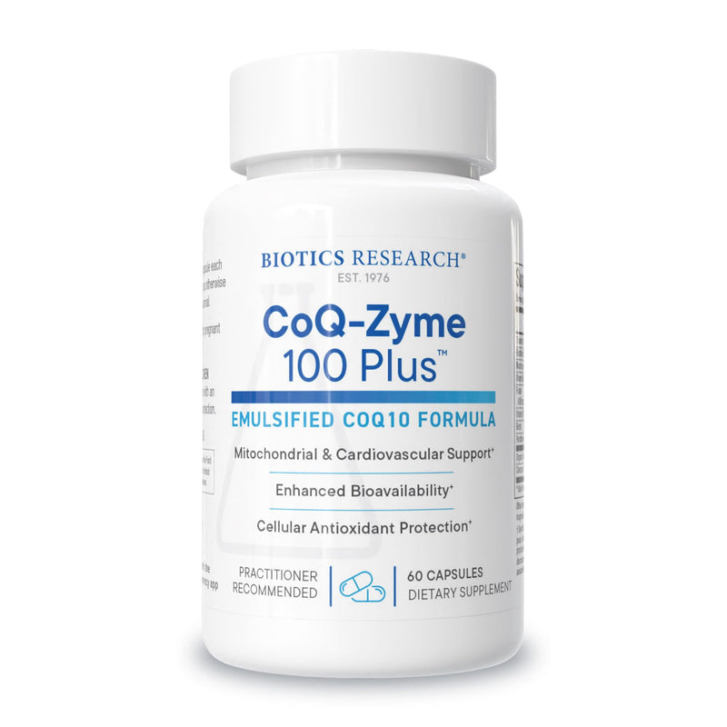 BIOTICS RESEARCH Coq-Zyme 100 Plus CoQ10 100mg, Vitamin B Complex 90 Caps | Emulsified Co Q10, High Absorption, Added B-Complex Vitamins, Heart Health, Healthy Energy Levels