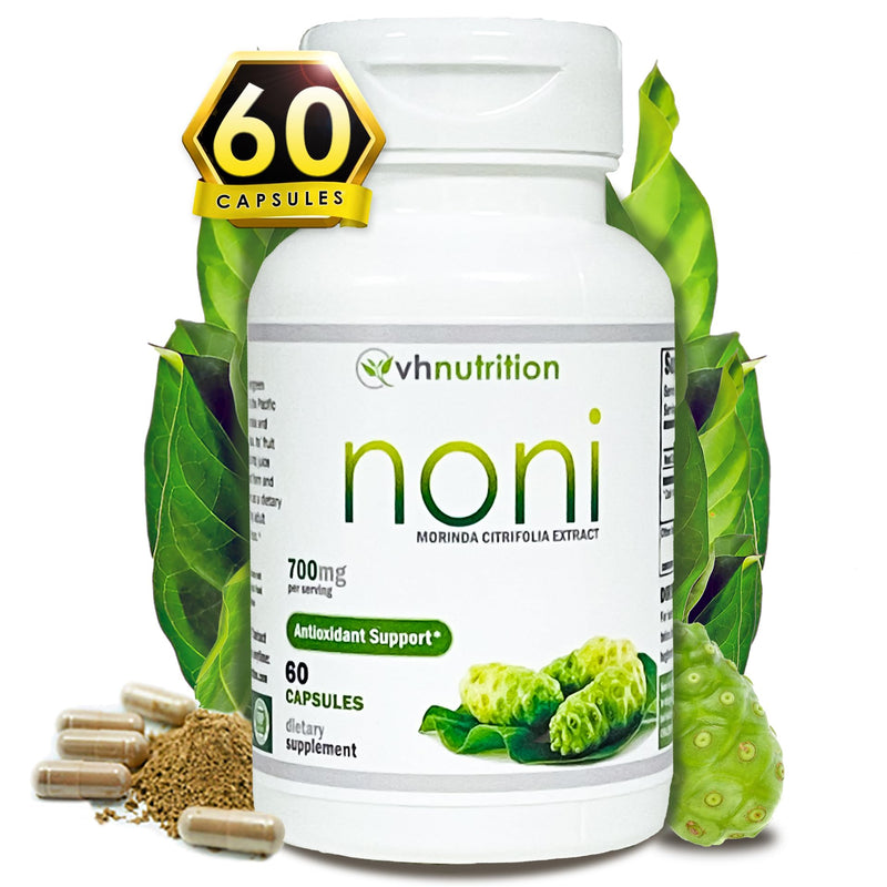 [Australia] - VH Nutrition NONI Capsules | 700mg Morinda citrifolia Extract Pills | Natural Antioxidant Supplement for Immune Health and Overall Well-Being | Supports Energy and Vitality | 60 Capsules 