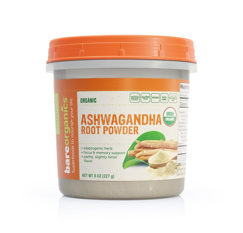 [Australia] - BareOrganics Ashwagandha Root Powder, 8 Oz 