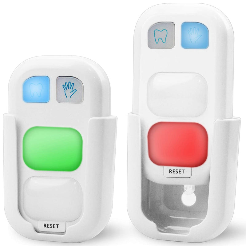 HONWELL Timer for Kids Battery Powered Tooth Brush Timer, Bathroom Hand Washing Timers with LED Color Light Great Gift for Children and Teens Training Coach (2 Pack)