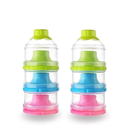 [Australia] - Accmor Baby Formula Dispenser, Non-Spill Stackable Formula Dispenser On The Go, Baby & Kids Snack Containers, Formula Container for Travel, BPA Free 2 pack 