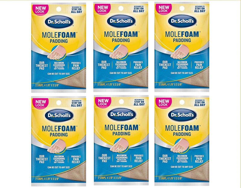 [Australia] - Dr. Scholl's Molefoam Padding, 2 each - Pack of 6 - Packaging May Vary 