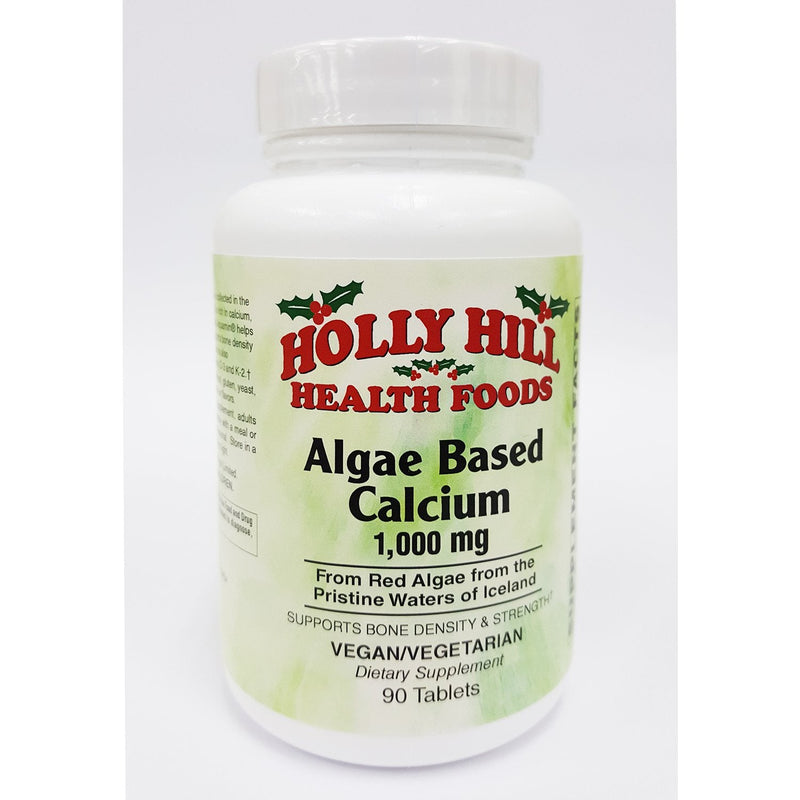 Holly Hill Health Foods Algae Based Calcium 1,000 mg per Serving, 90 Tablets 90 Count (Pack of 1)