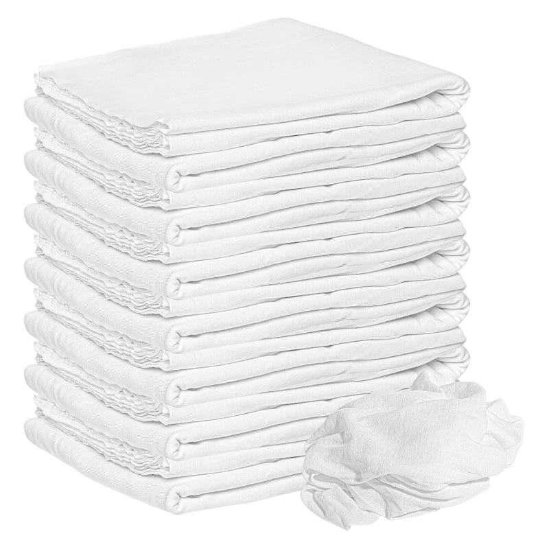[Australia] - New Lint Free Rags 100% Cotton for Cleaning, Soft Cloth TShirt Material for Cast Iron, Staining Wood, Dust Rags, Shoe Polishing (18"x18") 15 Pack 18x18 Inch (15 Pack) 