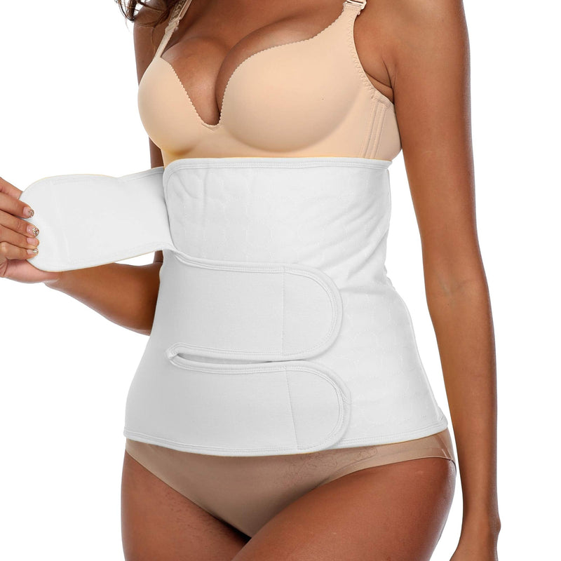 Abdominal Surgical Binder Wrap for Stomach Post Surgery Compression C section Postpartum Support Recovery after Hysterectomy Belly Band X-Large White