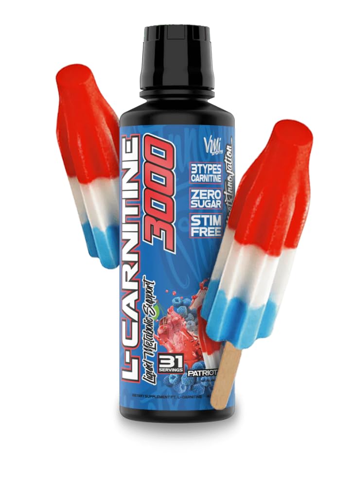 [Australia] - L-Carnitine 3000 Liquid | 3000 mg Carnitine Supplement | Zero Calorie Zero Sugar Keto Friendly for Men and Women ‚Äì Great Tasting| 31 Servings (Patriot Pop, 16 fl. oz.) Patriot Pop 