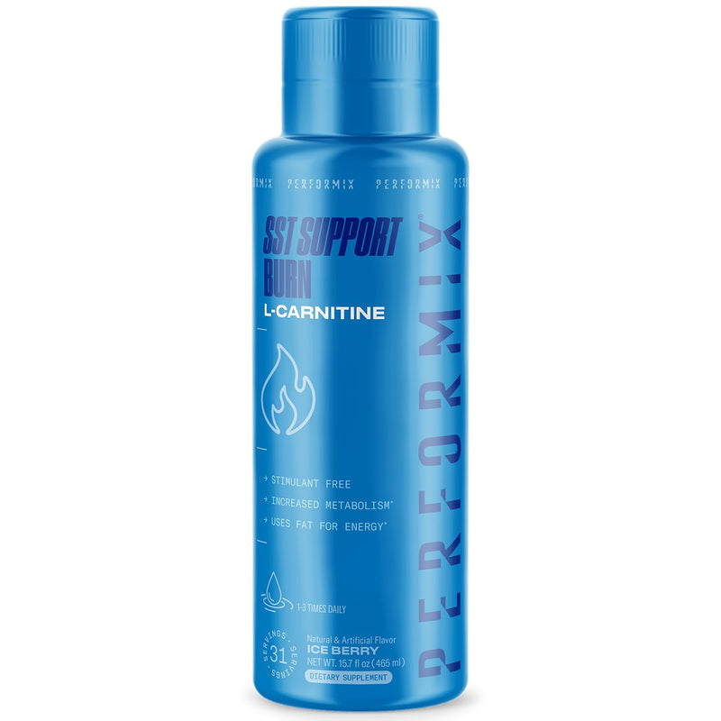 [Australia] - PERFORMIX - SST Support Burn - Fast-Acting L-Carnitine Liquid - Converts Cells Into Energy - Improves Memory & Focus - Metabolism Support - Stim Free - for Men & Women - Ice Berry - 31 Servings 15.7 Fl Oz (Pack of 1) 