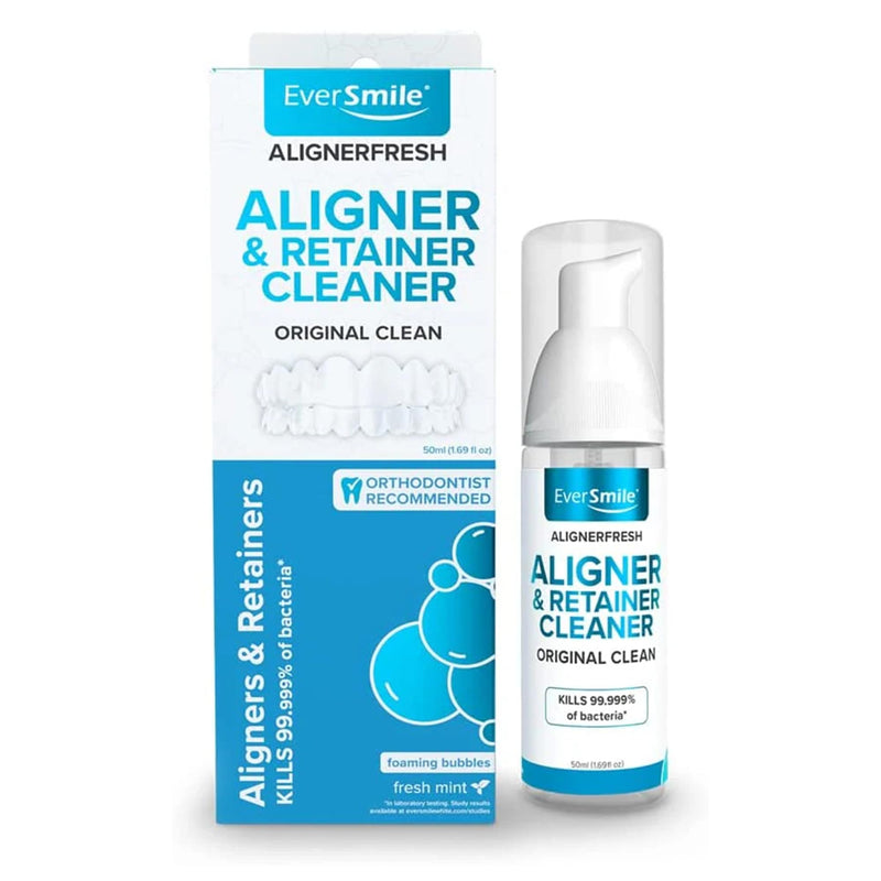 [Australia] - EverSmile AlignerFresh Original Clean Foam ‚Äì Cleaner Compatible w/Invisalign and All Clear Aligners & Retainers ‚Äì Eliminates Bacteria, Whitens Teeth, Fights Bad Breath ‚Äì 50ml (1 Pack) 1.69 Fl Oz 1 Pack 