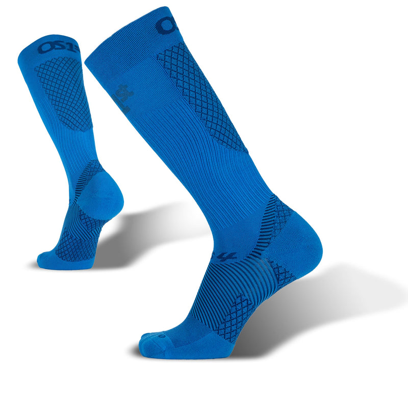 OS1st FS4 Compression Bracing Plantar Fasciitis Socks relives heel pain, improves circulation and overal foot health Small Blue