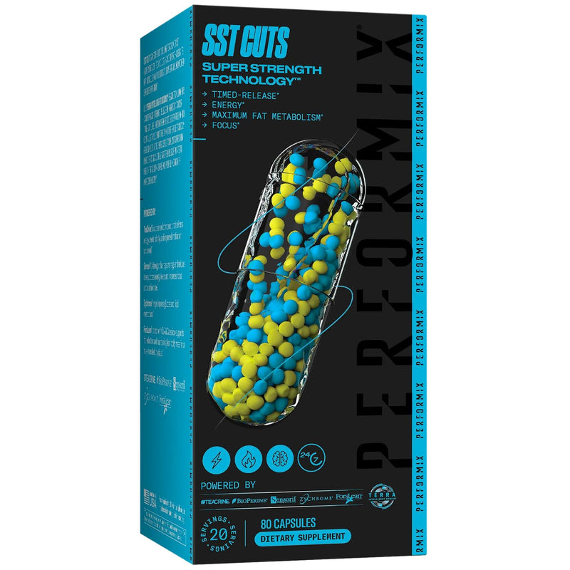 [Australia] - PERFORMIX - SST Cuts - Thermogenic with CLA - Energy, Focus & Mood - Metabolism Support - Appetite Control - Nootropic - Caffeine, Zychrome & Teacrine - Pre Workout - Men & Women - 80 Servings 