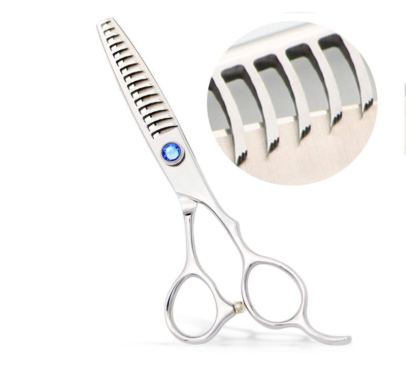 6.5" Professional Texturizing Scissors Hair Thinning Shears Cutting Teeth Shears Japanese Stainless Steel Blue
