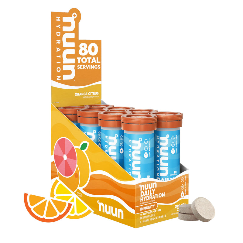 [Australia] - Nuun Hydration Immunity Electrolyte Tablets With 200mg Vitamin C, Orange Citrus, 8 Pack (80 Servings) 10 Count (Pack of 8) 