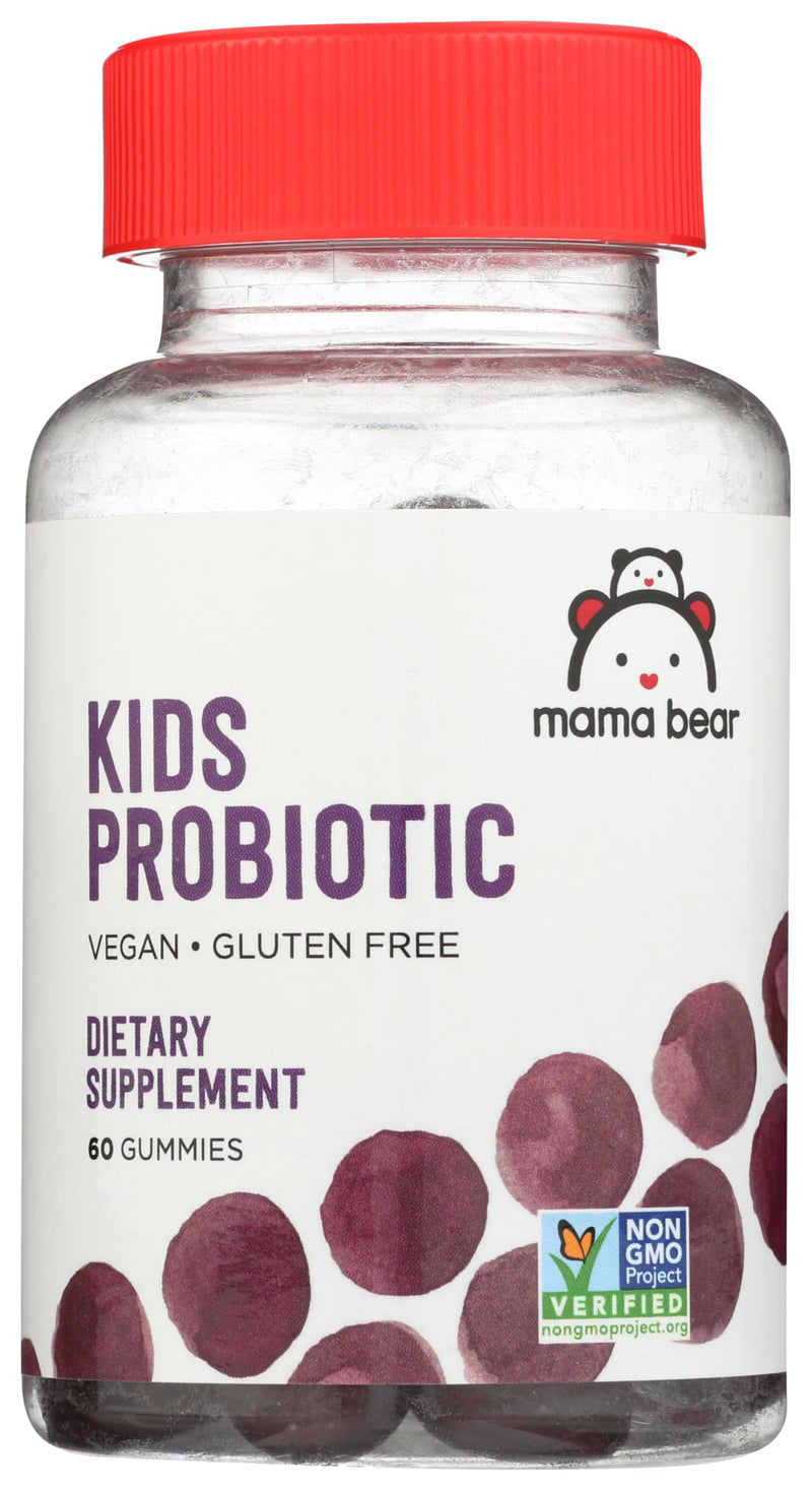 Amazon Brand - Mama Bear Vegan Probiotic, Berry, 60 Gummies, 1 Billion CFU per Gummy 60 Count (Pack of 1)