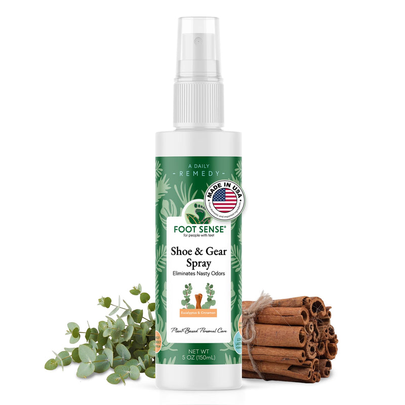 Foot Sense – Shoe Deodorizer & Foot Spray – Natural Foot & Shoe Odor Eliminator for Smelly Feet, Shoes & Sports Gear, Long-Lasting Refreshener for Adults & Kids – 5oz 1