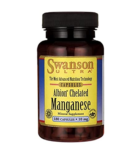 [Australia] - Swanson Albion Chelated Manganese 10 Milligrams 180 Capsules 180 Count (Pack of 1) 