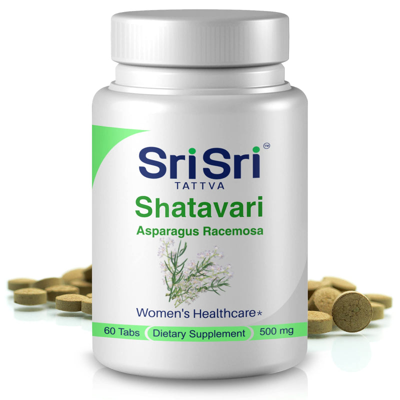 [Australia] - Sri Sri Tattva Shatavari Asparagus Racemosa Dietary Supplements ‚Äì 60 Tablets 500mg Organic Shatavari‚Äì Reproductive Health Ayurvedic Herb for Balancing Vata & Pitta 