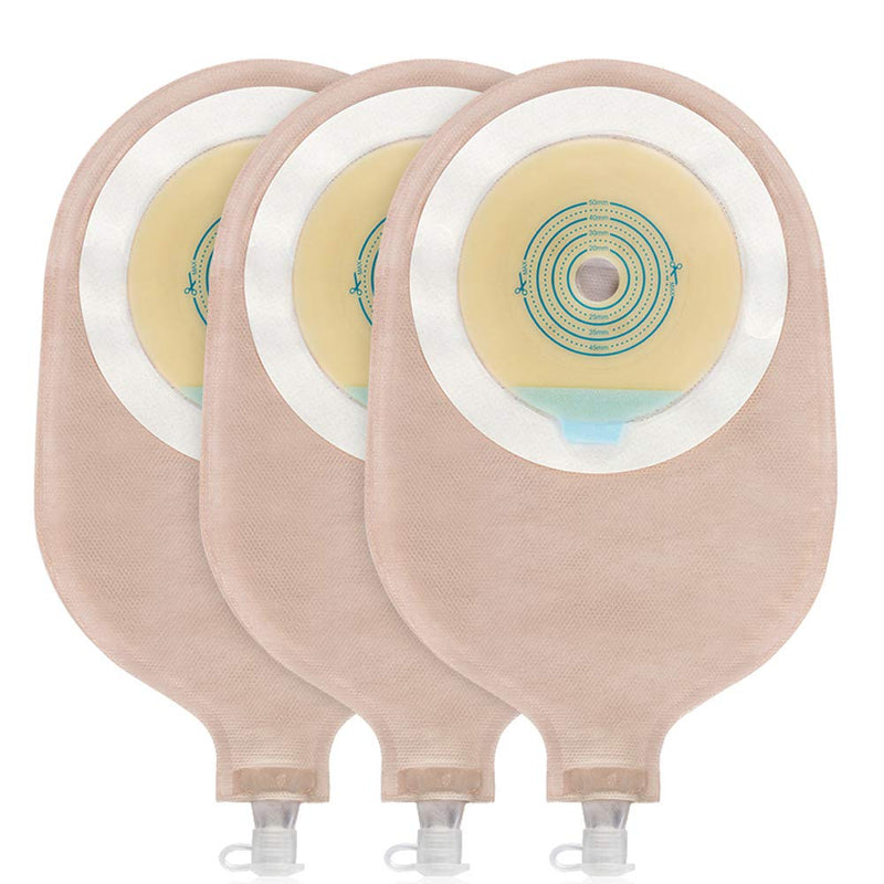 [Australia] - Carbou 15PCS One-Piece Urostomy Bag Drainable Pouches with Measure Card,Cutting Tool for Colostomy Ileostomy Stoma Care, Cut-to-Fit 