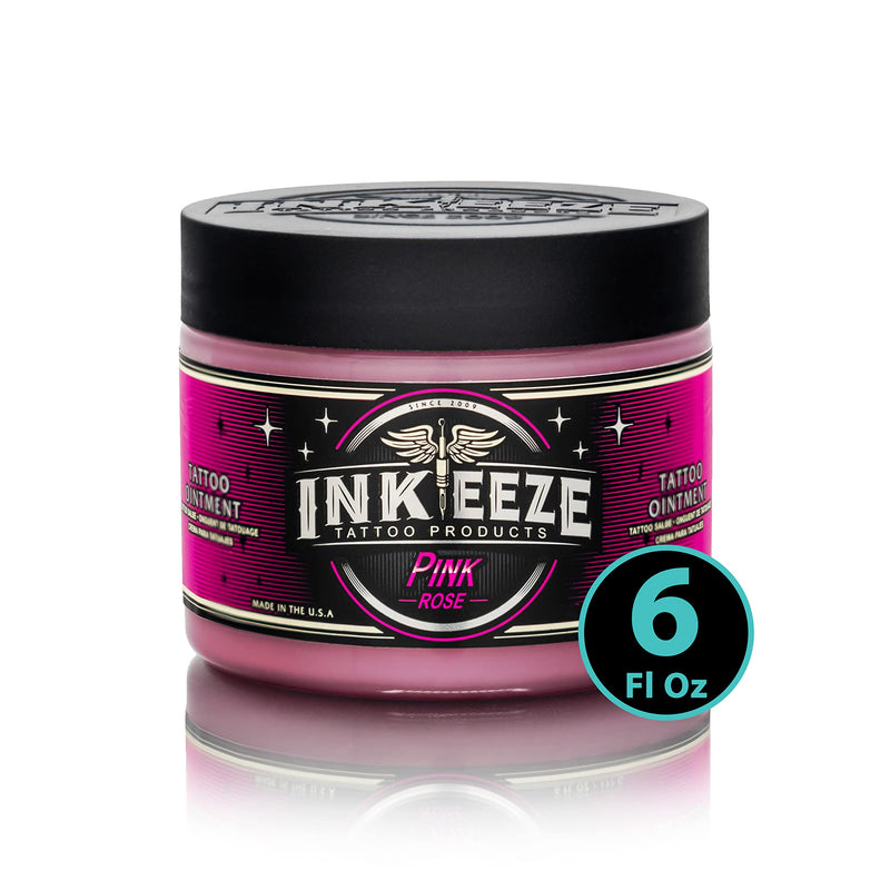 [Australia] - INK-EEZE Pink Tattoo Ointment for Artists and Aftercare, Essential Oils, Vegan, Cruelty Free, Made in USA, Bubble Gum, 6oz 6 Fl Oz (Pack of 1) 