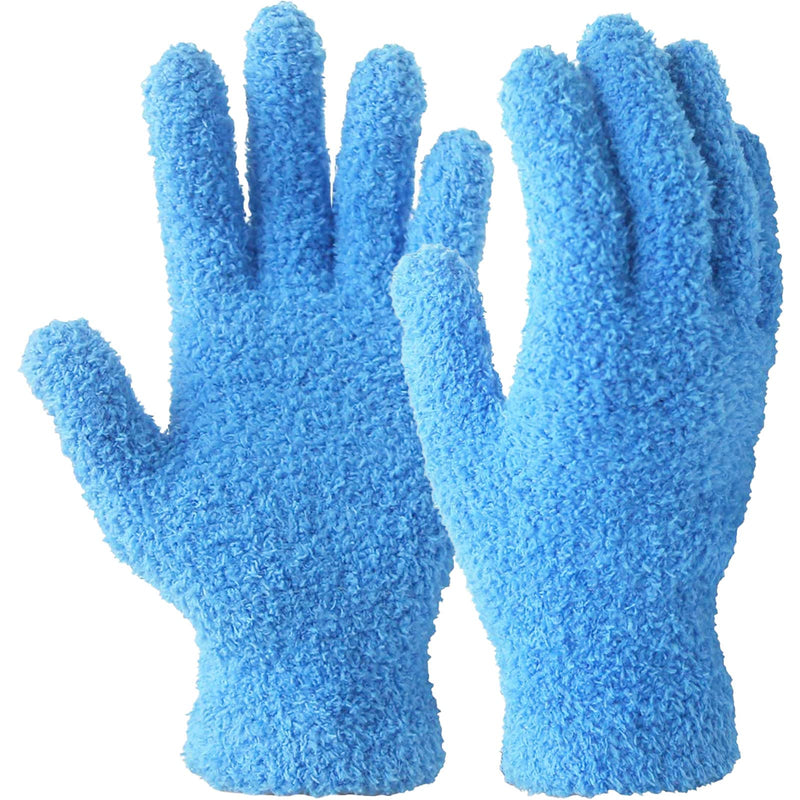 [Australia] - Evridwear Microfiber Plant Dusting Gloves Reusable Leaf Cleaning Glove for Houseplants,Blinds,Furniture and Small Objects Small/Medium (Pack of 1) Blue 1 Pair 