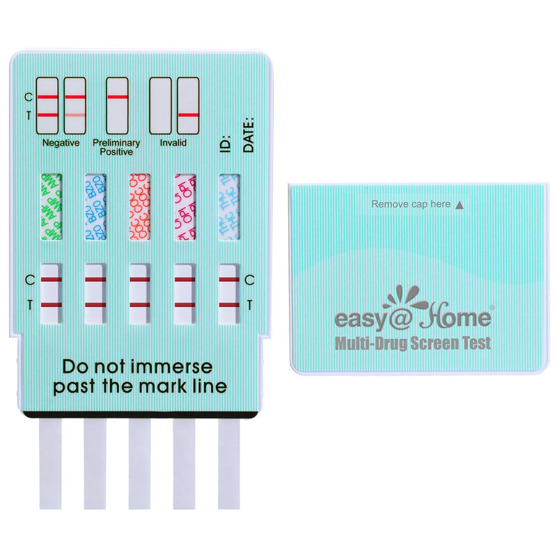 Easy@Home Multi-Drug Screen Test: (12 Pack) at Home Drug Testing Kits Detecting Amphetamine Oxazepam Cocaine Morphine Cannabinoids Human Urine Sample Only - #EDOAP-754 12 Pack