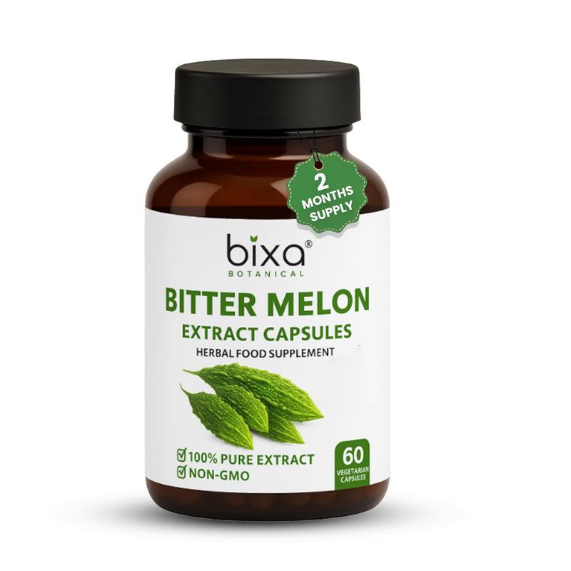 [Australia] - bixa BOTANICAL Bitter Melon Extract | Karela | Momordica Charantia 450 mg Vegitarian Capsules| Gluten Free, Non-GMO, Steam Sterlized, Vegan, 100% Pure. (60 Count (Pack of 1)) 60 Count (Pack of 1) 
