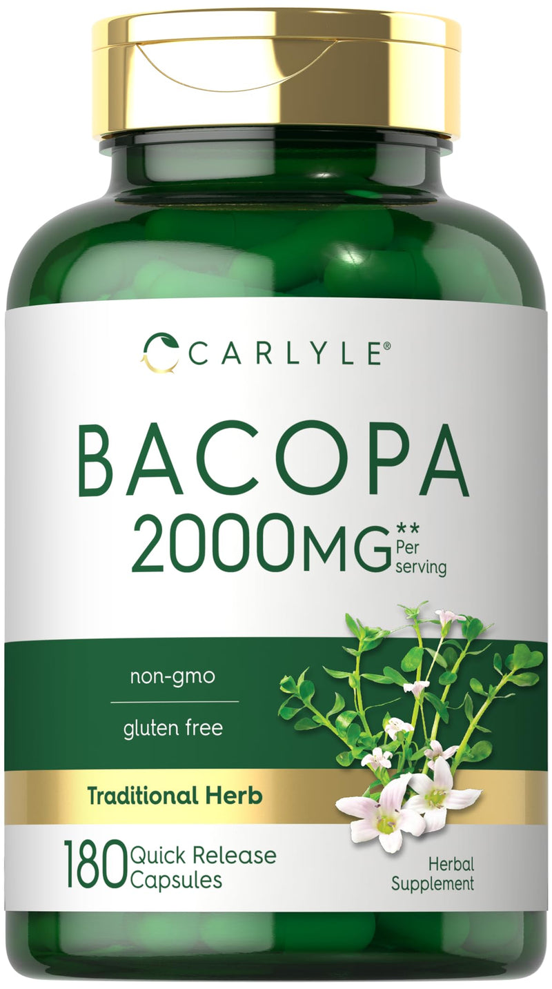 [Australia] - Carlyle Bacopa Monnieri Capsules | 180 Capsules | Gluten Free Supplement 