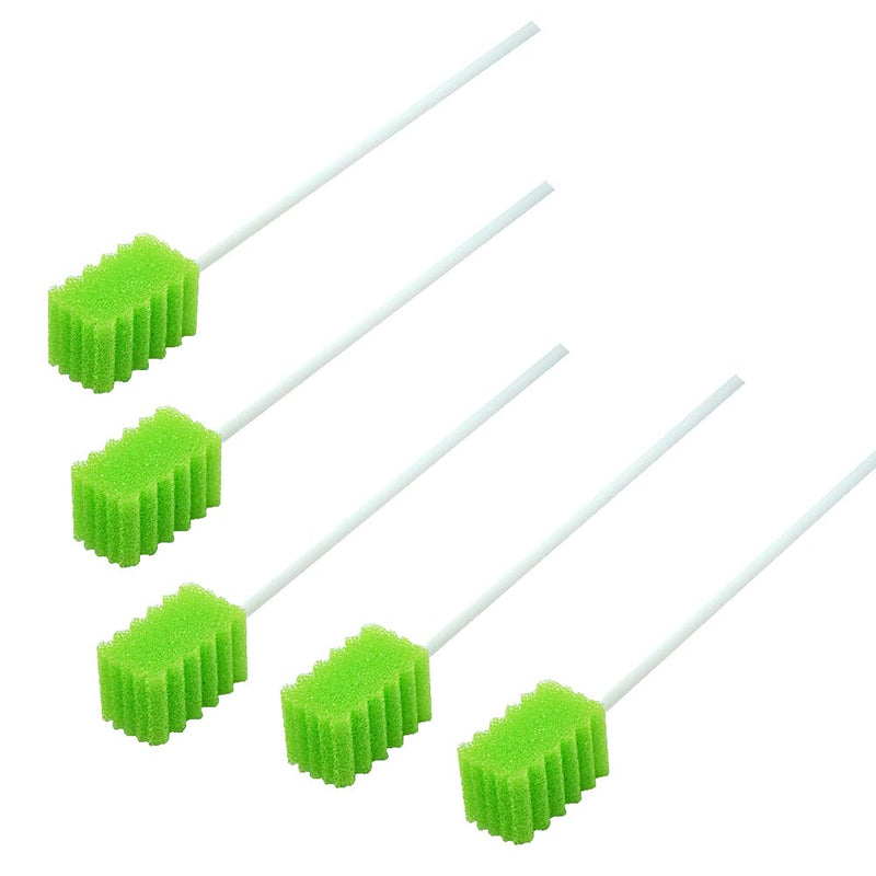 [Australia] - Treated Oral Swabs with Dentifrice- Flavored Dental Swabs Individually Wrapped Fruit Green Tooth Shape for Oral Cavity Cleaning Sponge Swab, Box of 100 Counts 100 Count (Pack of 1) 